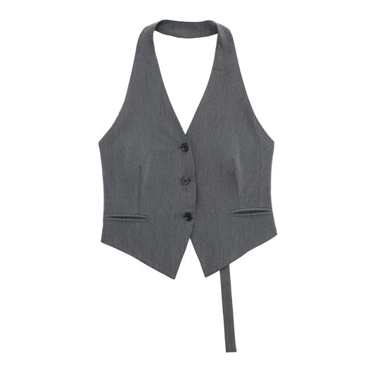 Sculpted Cropped Waistcoat
