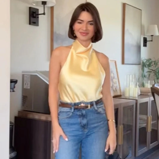 Satin Halter Top
