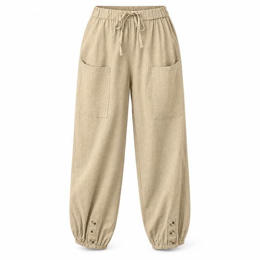 Relaxed Wide-Leg Linen Trousers