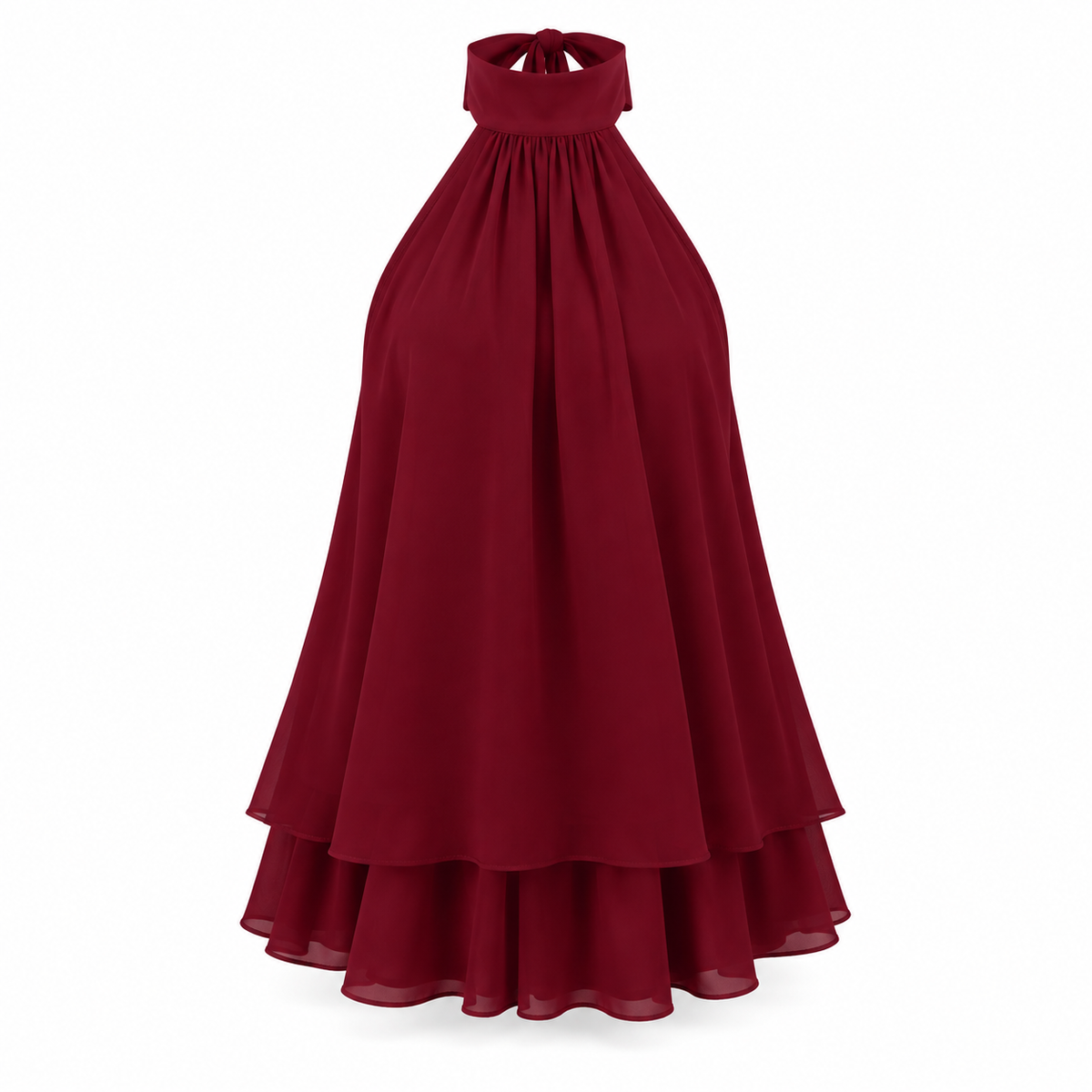 Ruffle Halter Mini Dress