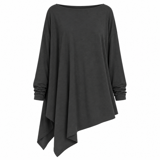 Relaxed Long-Sleeve Cotton Top