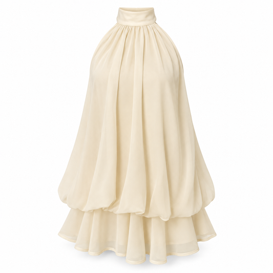 Ruffle Halter Mini Dress