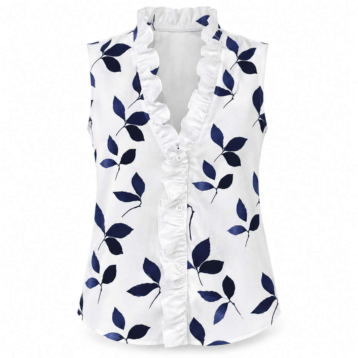 Ruffle V-Neck Blouse