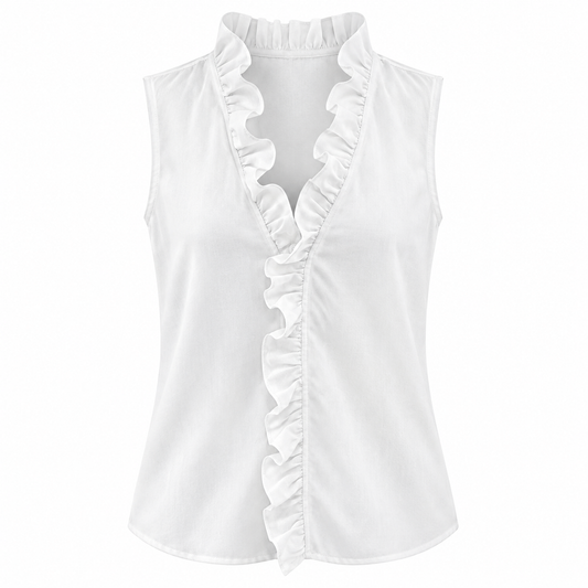 Ruffle V-Neck Blouse