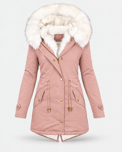 Langer Parka mit Kapuze und lockerer Passform