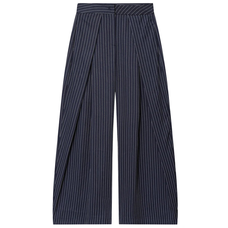 Pleated Wide-Leg Trousers