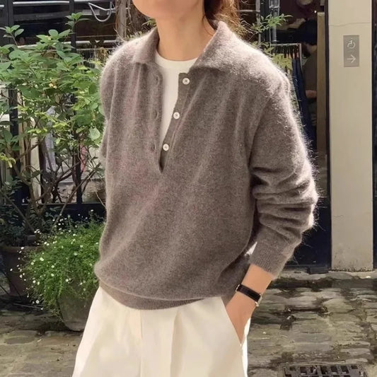 Merino Polo Knit Sweater