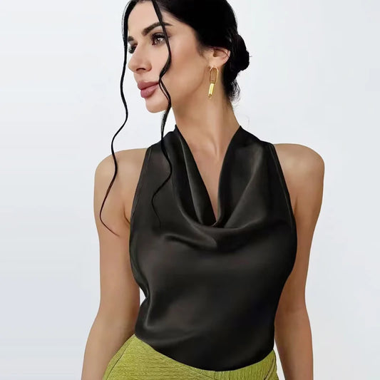 Satin Halter Top