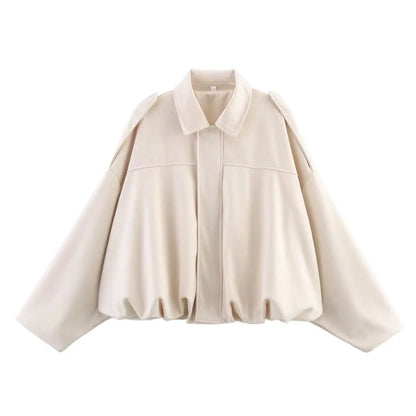 Relaxed Suede-Effect Jacket