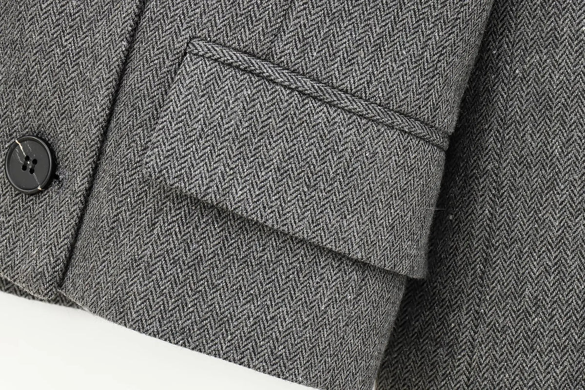 Cropped Double-Breasted Blazer
