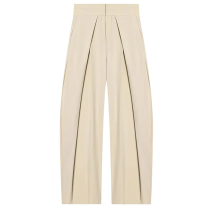 Pleated Wide-Leg Trousers