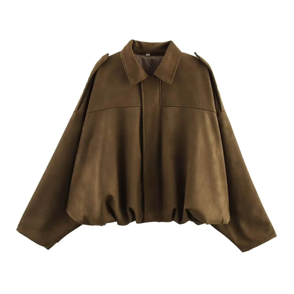 Relaxed Suede-Effect Jacket