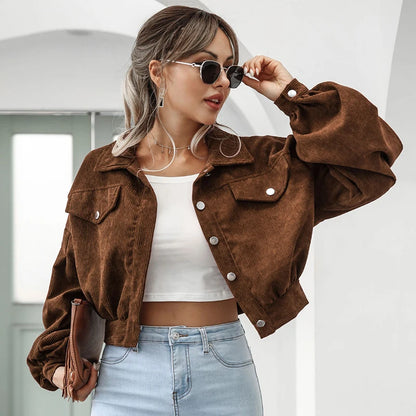 Cropped Corduroy Jacket