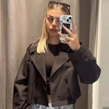 Cropped Trench Jacket