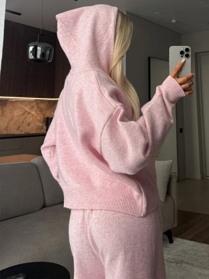 Hooded Knit Lounge Set