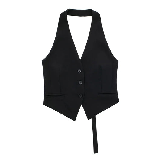 Sculpted Cropped Waistcoat