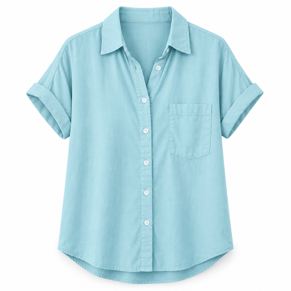 Chemise boutonnée décontractée à manches courtes