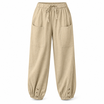 Relaxed Wide-Leg Linen Trousers