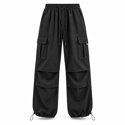 Black Relaxed Cargo Trousers product view