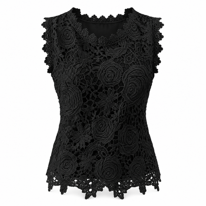 Mouwloze Blouse met Kant