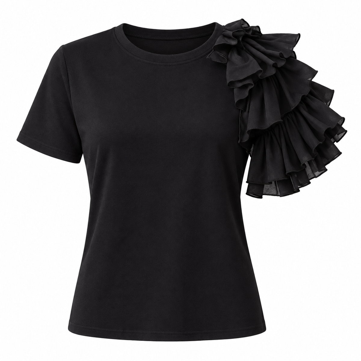 Ruffle-Sleeve Everyday Top