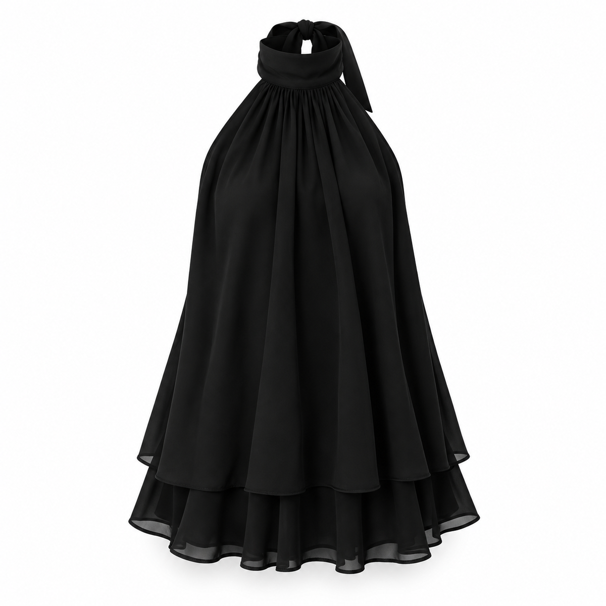 Ruffle Halter Mini Dress