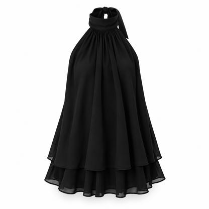 Ruffle Halter Mini Dress