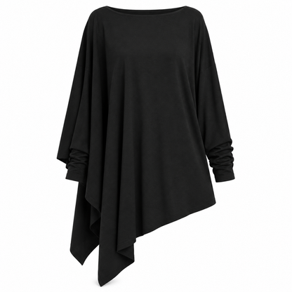 Relaxed Long-Sleeve Cotton Top