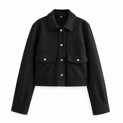 Black Cropped Pocket Jacket product view