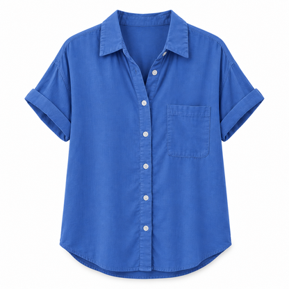 Chemise boutonnée décontractée à manches courtes