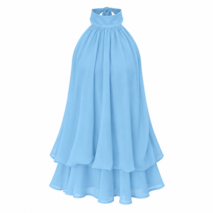 Ruffle Halter Mini Dress