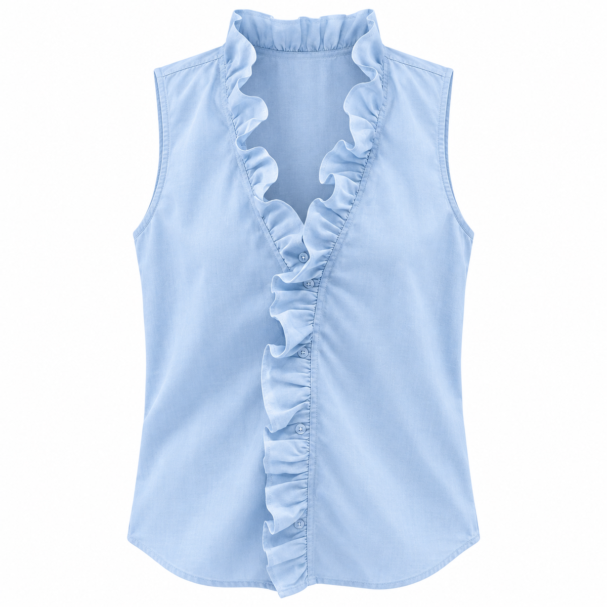 Ruffle V-Neck Blouse