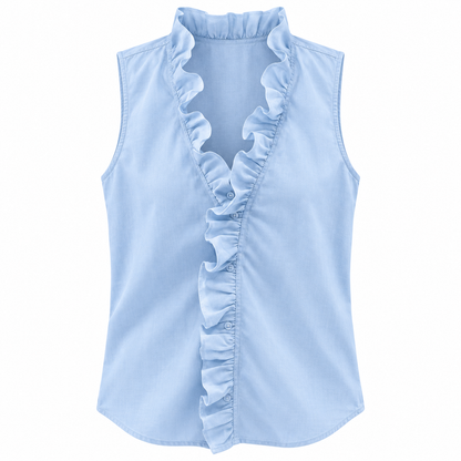 Ruffle V-Neck Blouse