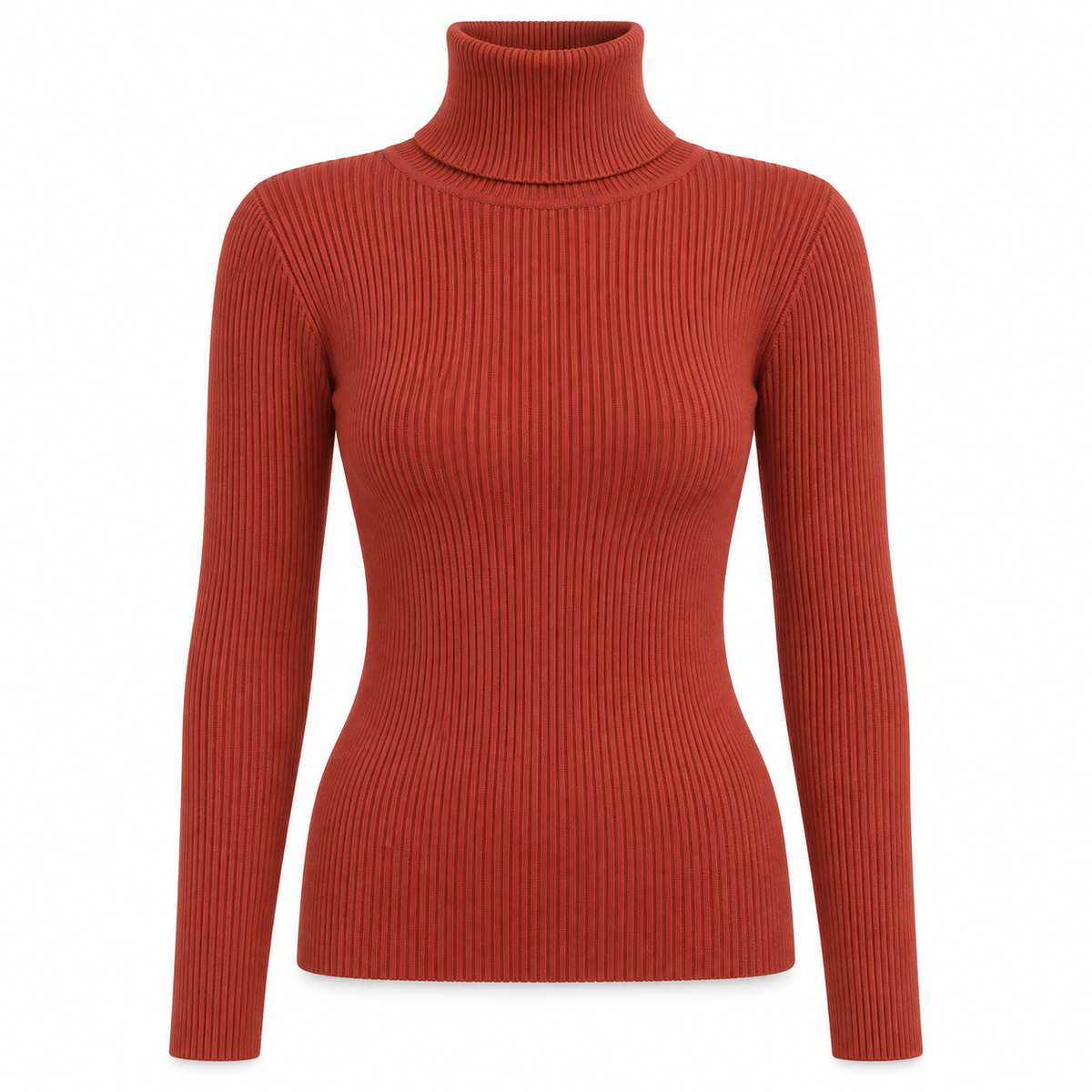 Brick Soft Turtleneck Knit Sweater product view