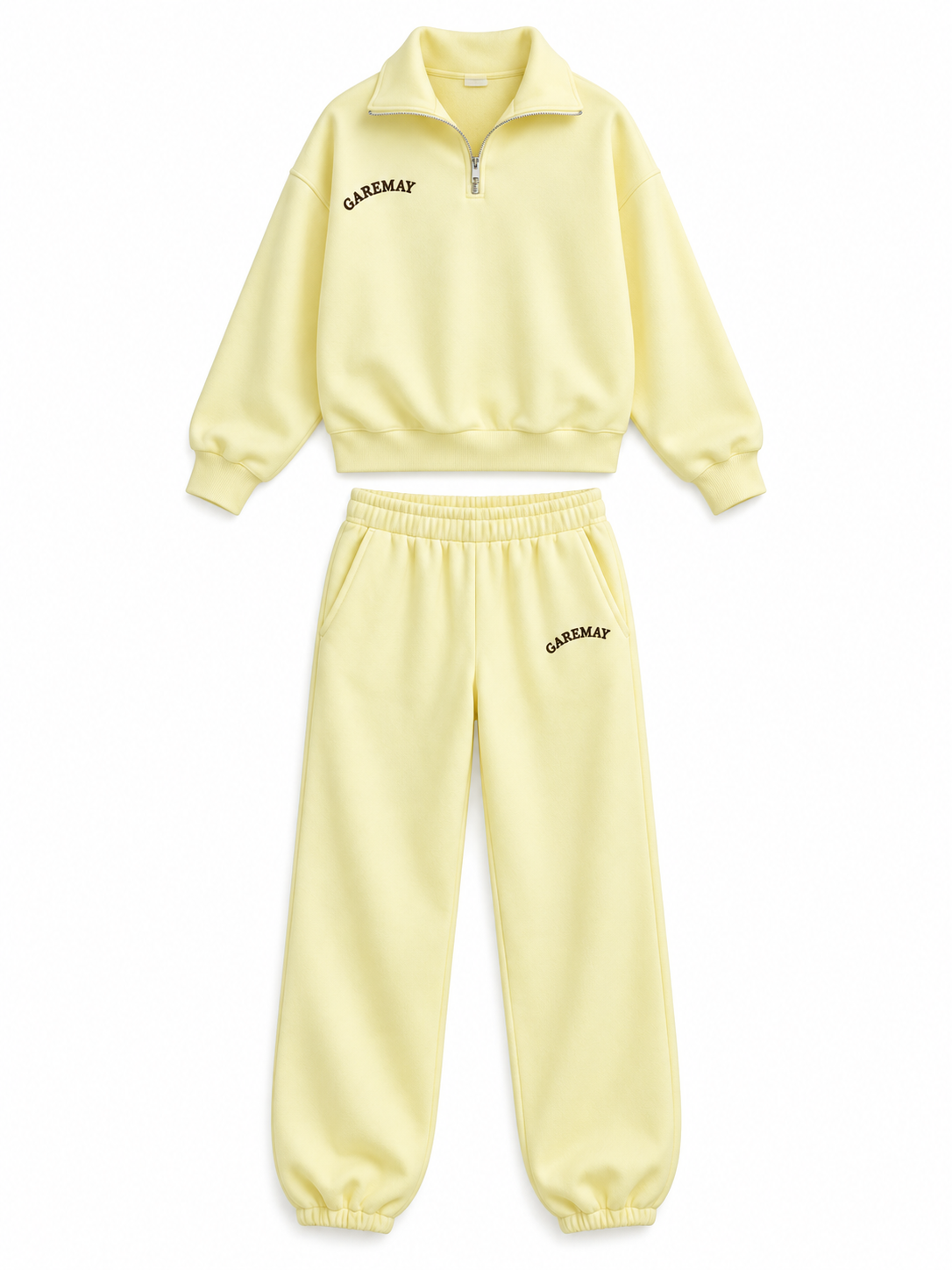 Butter yellow Classic Zip Tracksuit product view