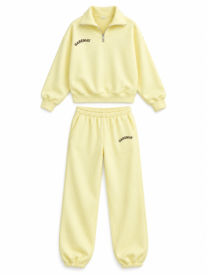 Butter yellow Classic Zip Tracksuit product view
