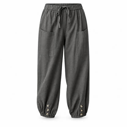Relaxed Wide-Leg Linen Trousers