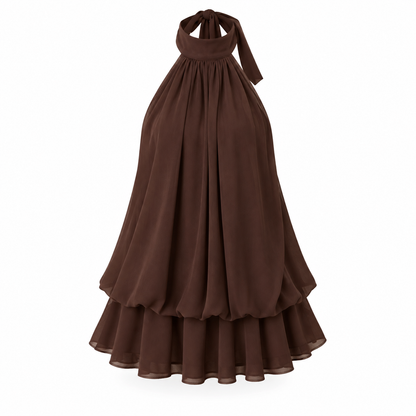 Ruffle Halter Mini Dress