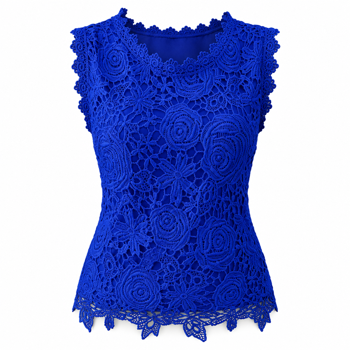 Mouwloze Blouse met Kant
