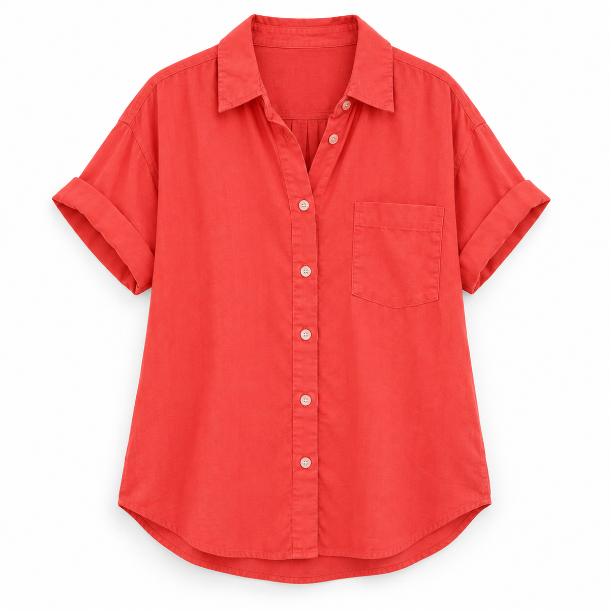 Chemise boutonnée décontractée à manches courtes