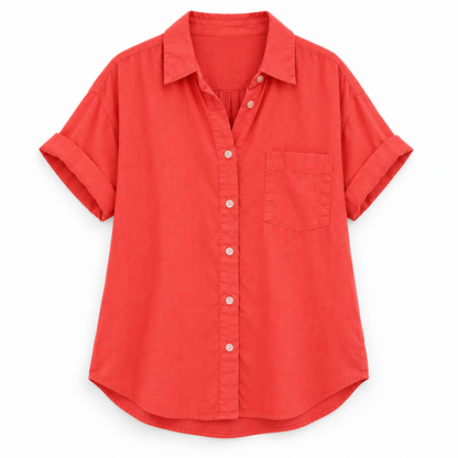 Chemise boutonnée décontractée à manches courtes
