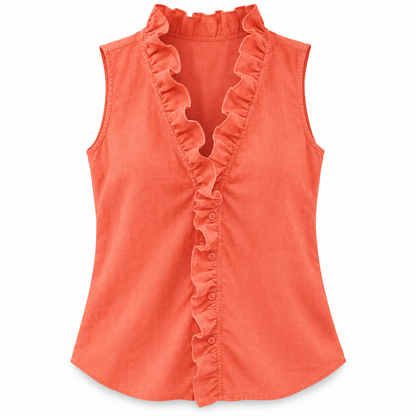Ruffle V-Neck Blouse