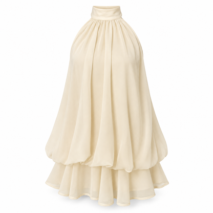 Ruffle Halter Mini Dress