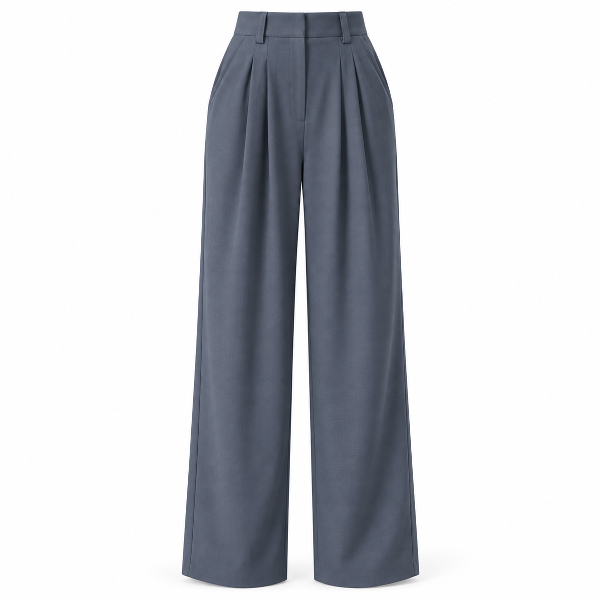 Dark slate Lightweight Wide-Leg Trousers product view