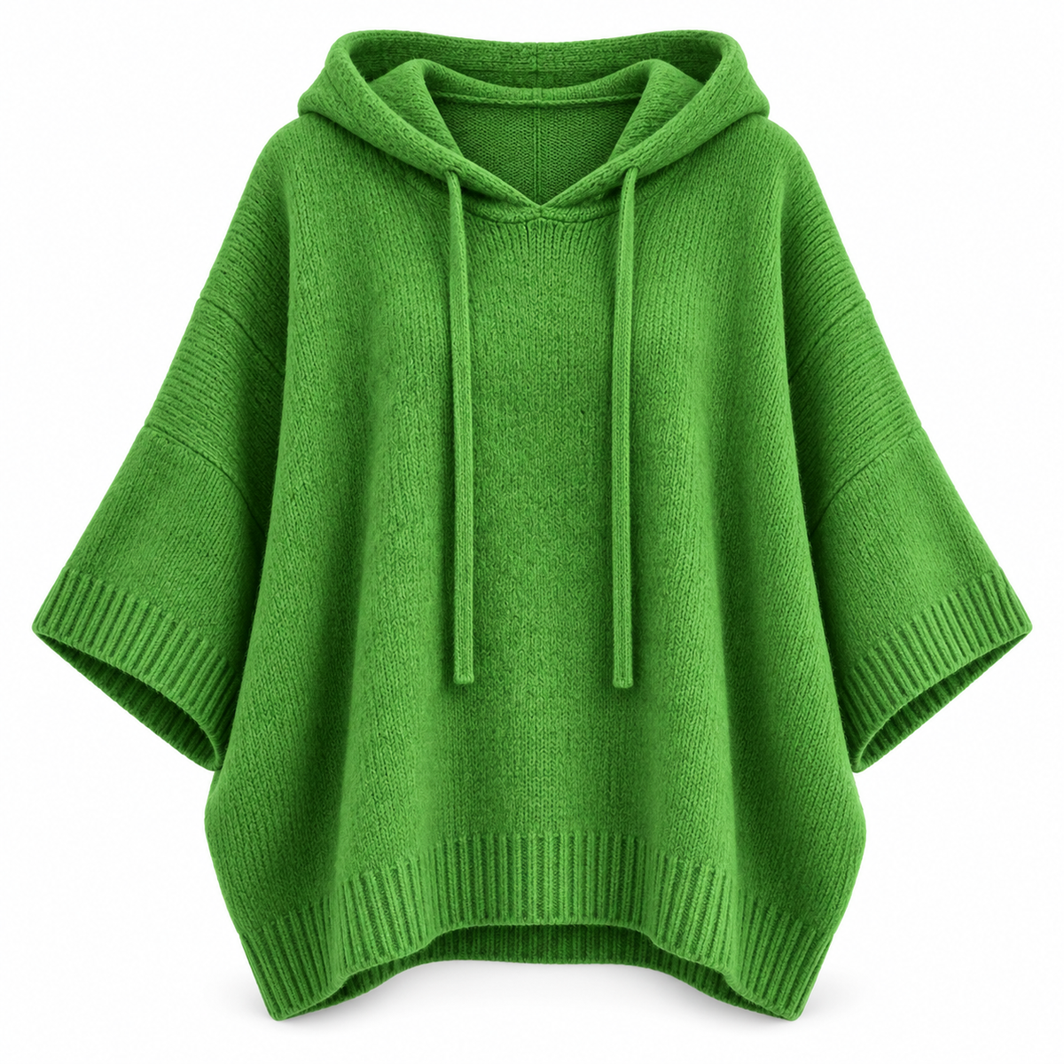 Relaxed Hooded Zip Knit Sweater