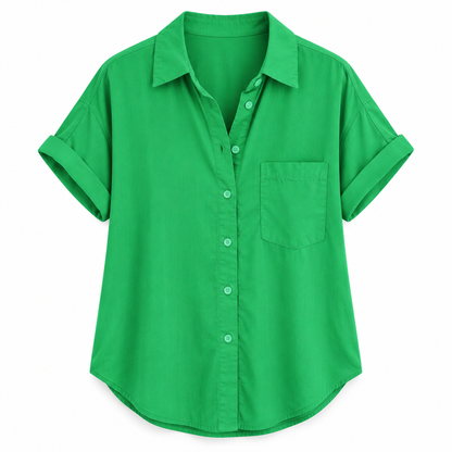 Chemise boutonnée décontractée à manches courtes