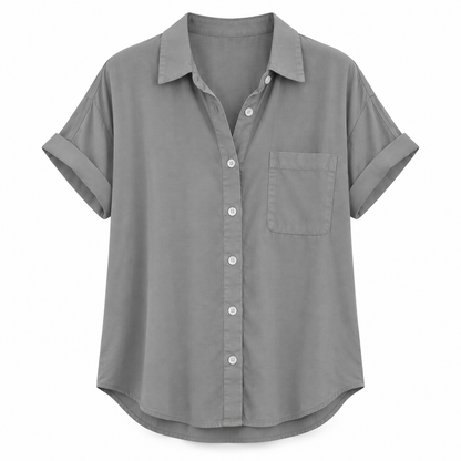 Chemise boutonnée décontractée à manches courtes