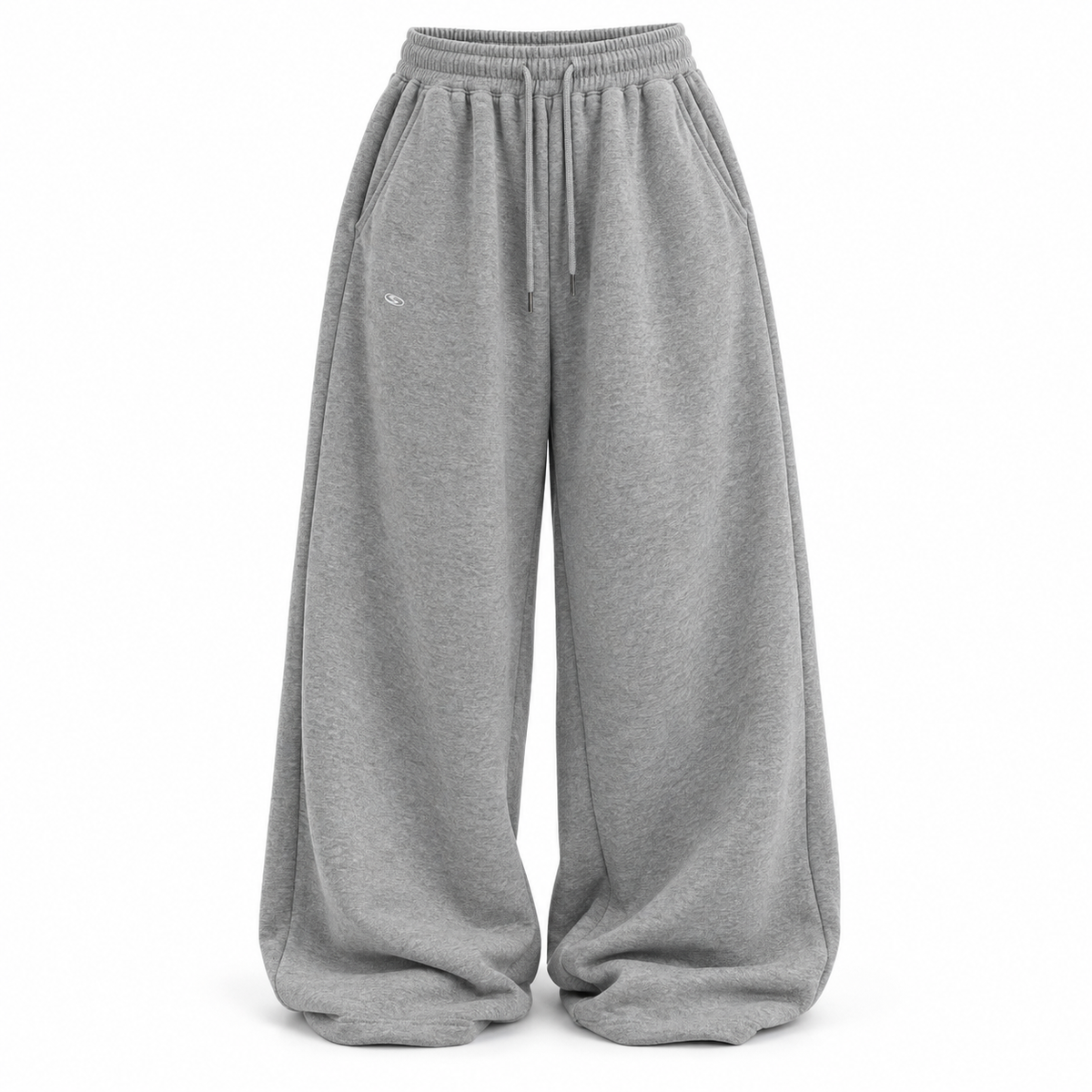 Gray Relaxed Drawstring Sweatpants product view