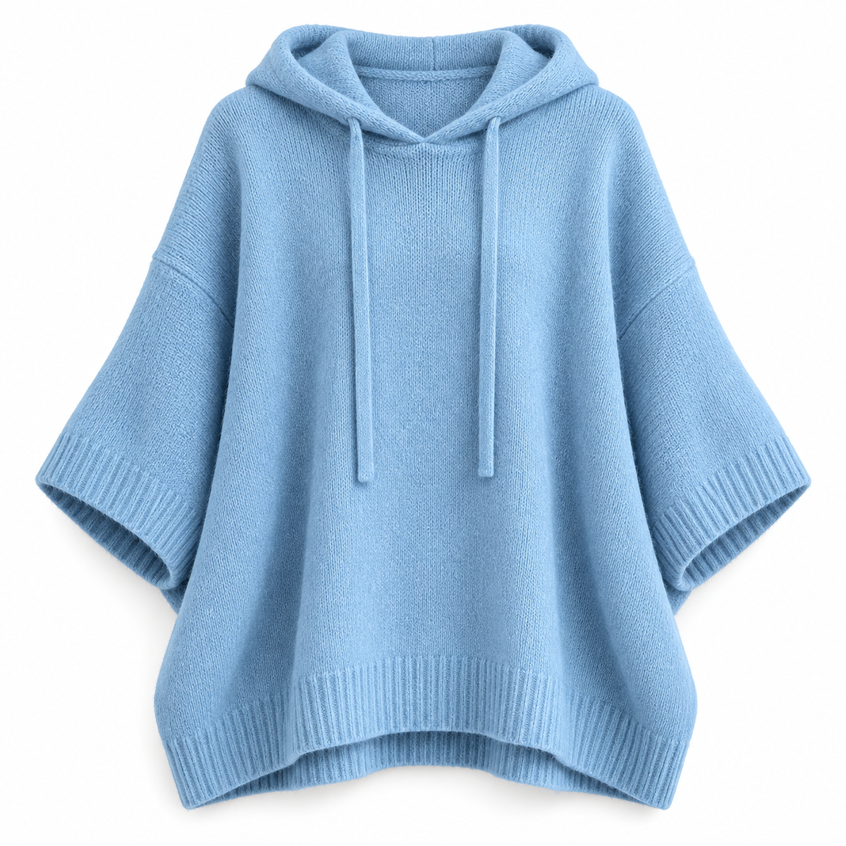 Relaxed Hooded Zip Knit Sweater