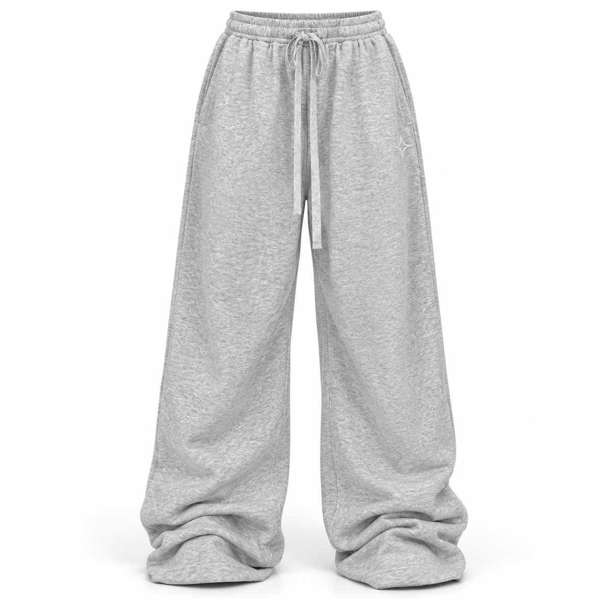 Light gray Relaxed Drawstring Sweatpants product view